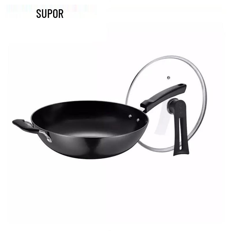 SUPOR True Rust-Proof Cast Iron Wok, 32cm