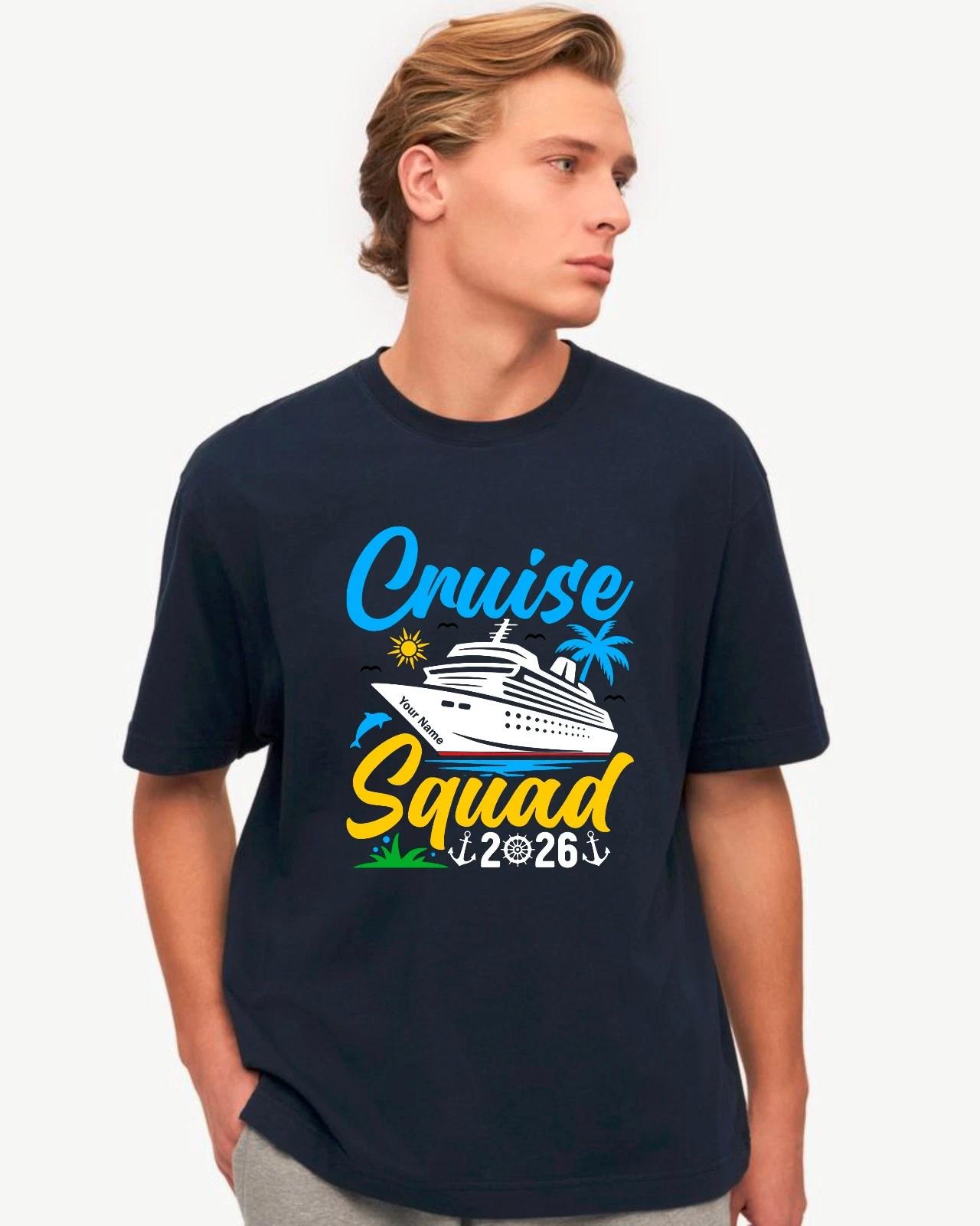 Personalised Cruise Squad 2026 T-Shirt, Matching Family Vacation Cruise Ship Tee S