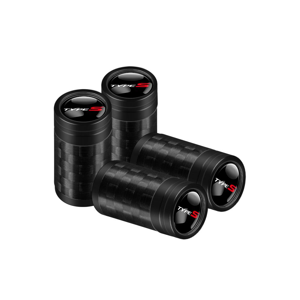 4pcs Carbon Fiber Car Tire Valve Cap Metal Tyre Wheel Stem Air Valve Cover For Honda Civic Mugen Jazz City Fit Accord 7 Odyssey