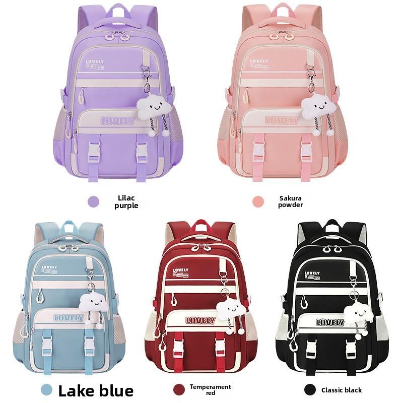 Girls School Backpack With Breathable Waterproof Polyester For Middle School Students