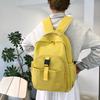 Schoolbag Korean Version Student Schoolbag Junior High School Students Simple Commuting Backpack Solid Color Large Capacity Literary Versatile