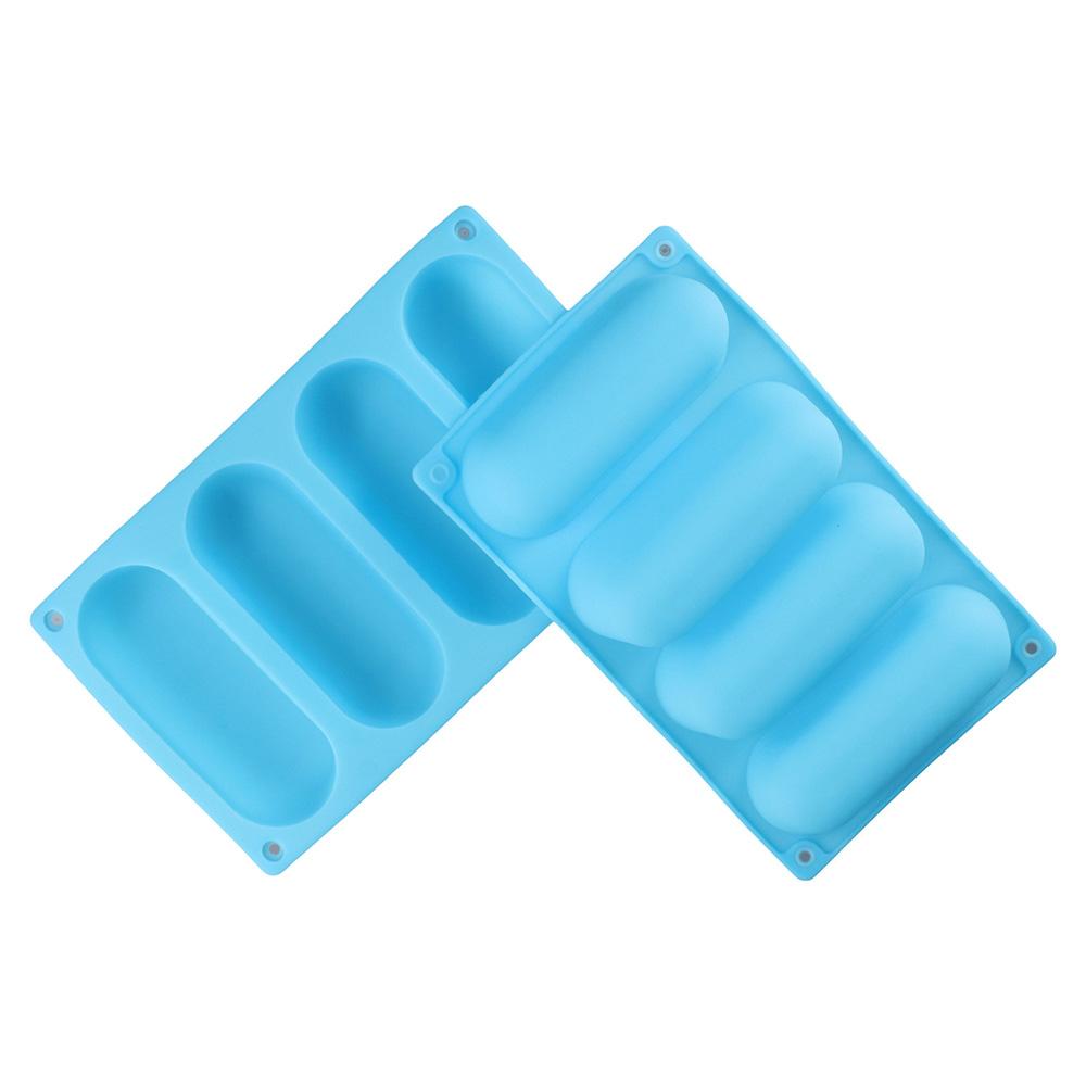 2 Pack Silicone Silicone Hot Dog Bun Molds DIY Baking Tray Bread Mold Hot Dog Sausage Mold  Baguette