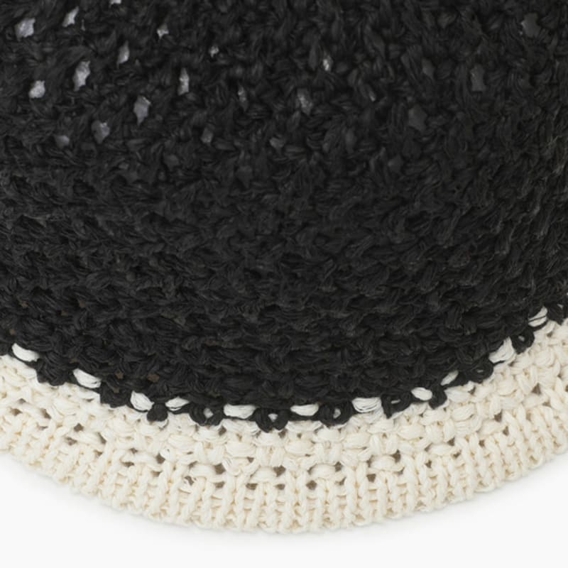 BENETTON Two-Tone Crochet Hat_BCCP53531BK