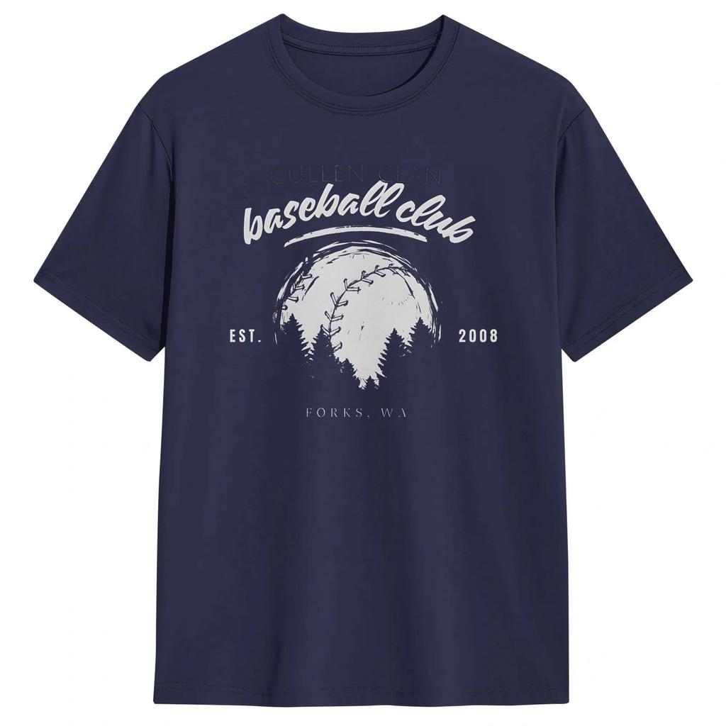 Cullen Baseball Twilight Tshirt Summer Leisure Tshirts Cotton O Neck 4xl 5xl 6xl Tees Shortsleeved Streetwear Tshirt