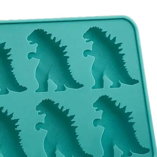 Ice Cube Mold Food Grade Silicone Ice Tray 6 Cavity Dinosaur Shaped Ice Maker Easy Fill Release Party Cocktail Accessory