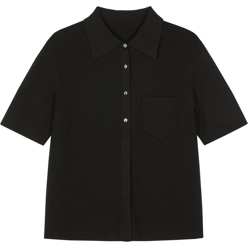 Less 2024 Spring Casual Short-Sleeve Knit Top