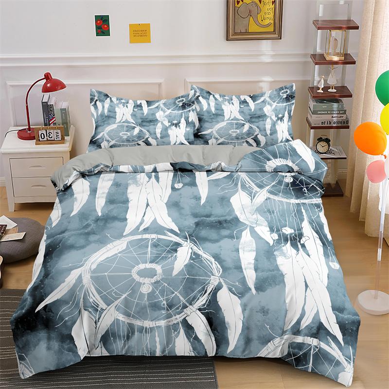 2/3pcs Dream Catcher Duvet Cover Set Bedding Queen King Kids Boy Girls Bed Set Quilt Cover Polyester Comforter Cover Bedding Set