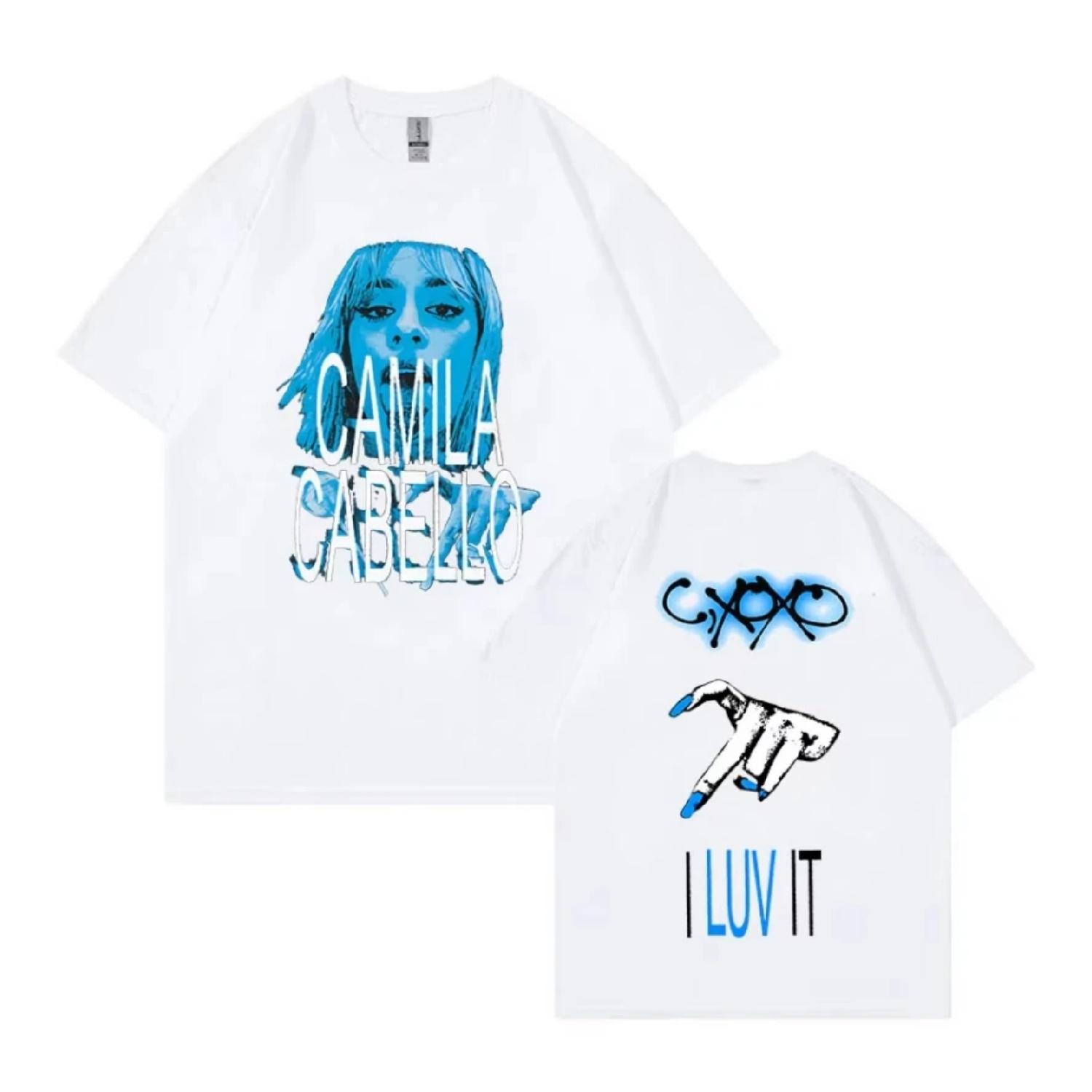 Camila Cabello C XOXO 2024 Tour T-Shirt Men Women s Aesthetic Vintage Fashion T-Shirts Cotton Oversized T Shirt Streetwear S чёрный
