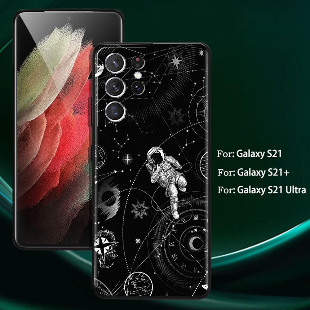 Case For Samsung Galaxy S20 FE S22 Ultra S21 Plus Luxury Soft Phone Case S10 S9 S8 S10e S7 Silicone Funda Space Cool Astronaut