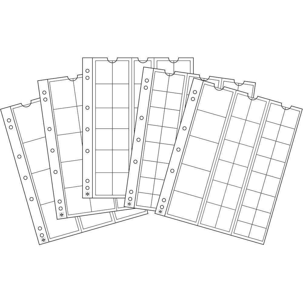 Leuchtturm Numis Münzblätter mit gemischten Fächern 5er-Pack
