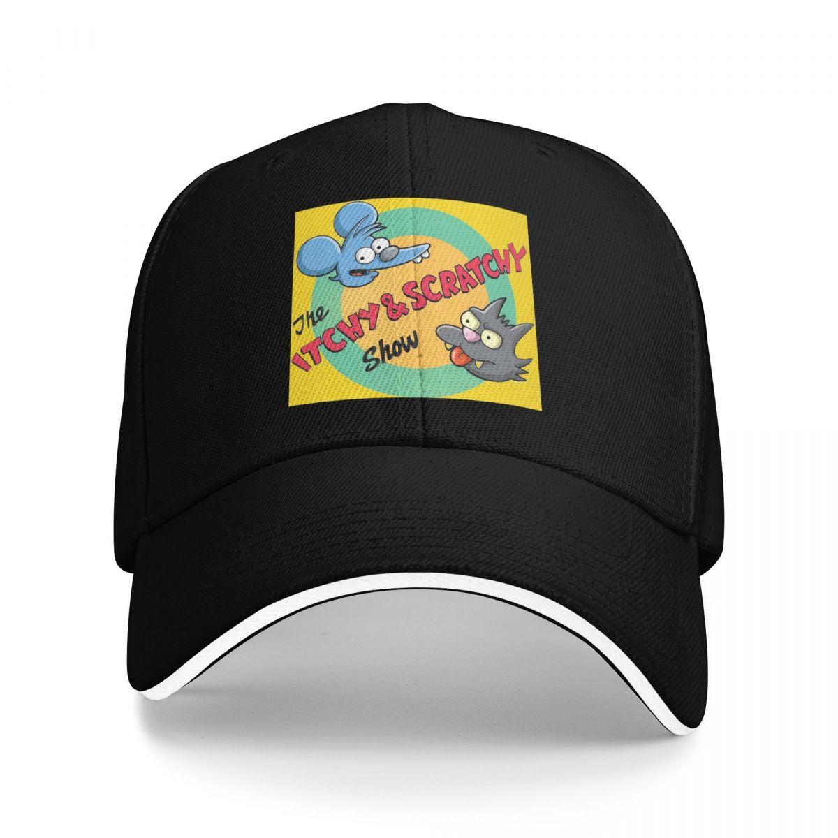 Unisex Baseball Hats The Itchy And Scratchy Show Cartoon Outdoor Streetwear Sports Baseball Caps Hip Hop Cap Casquette Hats One Size