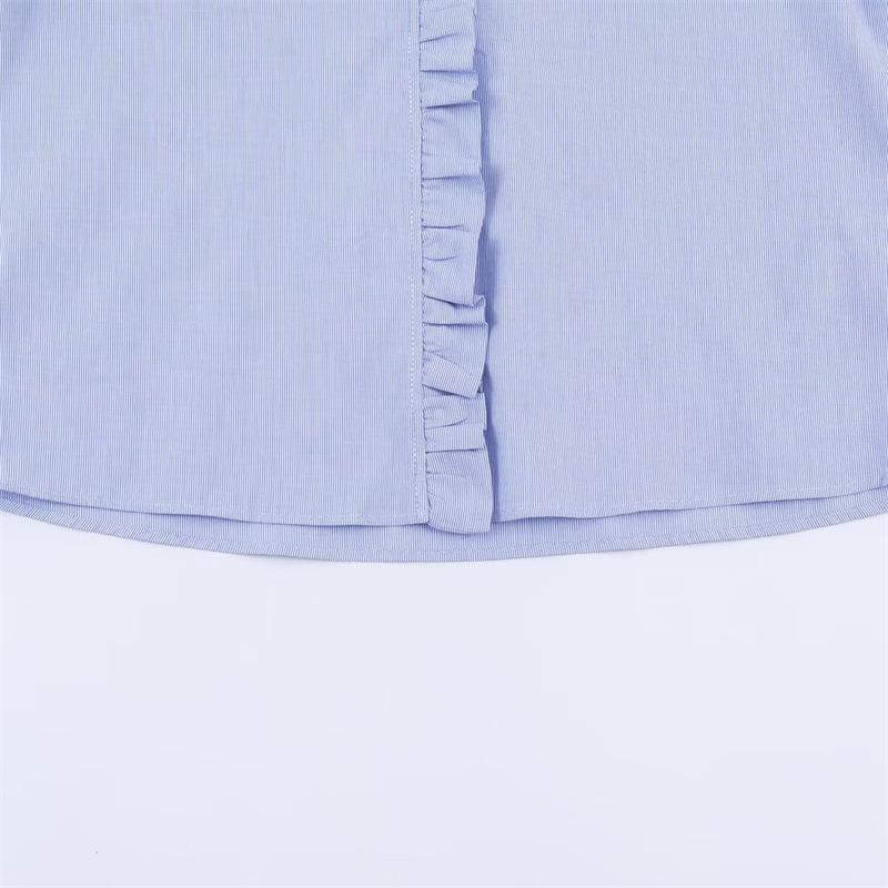 European Style 2026 Spring Stand Collar Long-Sleeve Layered Poplin Shirt