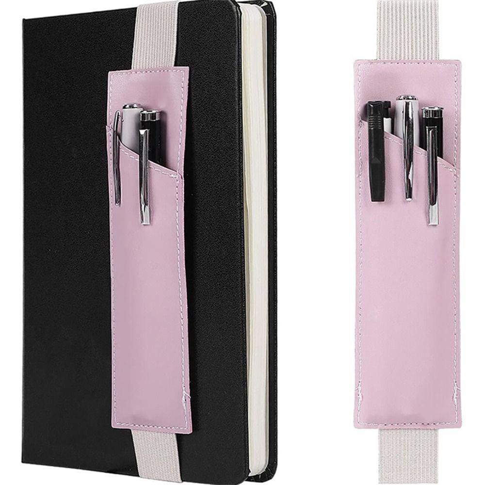 Supplies Adjustable Notebooks Pen Holder Leather Elastic Notebooks Pencil Sleeve Office Detachable Planners Pencil Pouch