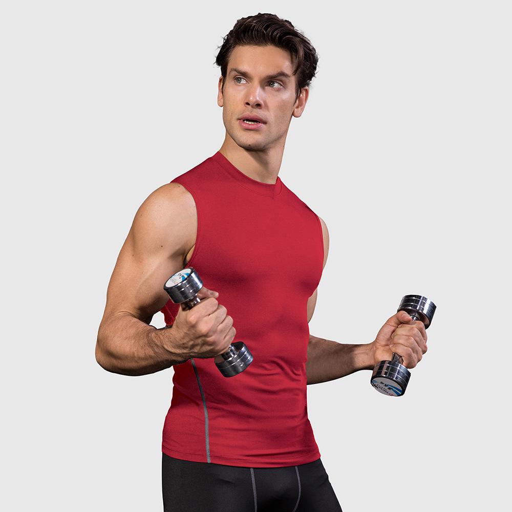 

Men s PRO Training Vest - Quick-Dry, Slim Fit, Short Sleeve, Elastic Sportswear for Running, Fitness, and Basketball. X-Large червоний