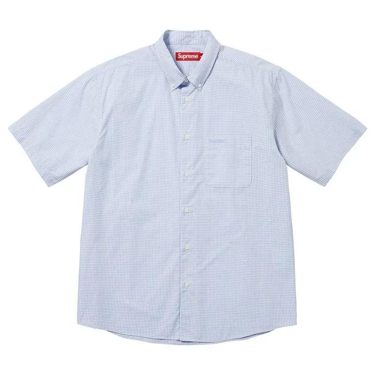 Supreme Gingham S/S Shirt Blue