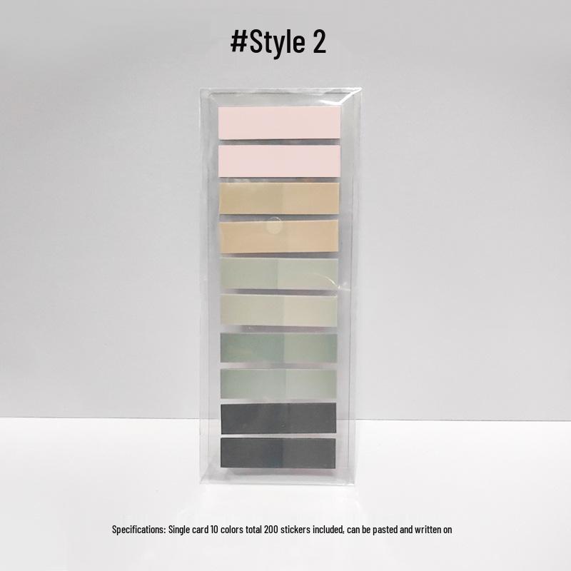 Morandi Color Transparent Sticky Notes - Cute Colorful PET Index Stickers for Marking and Memo.