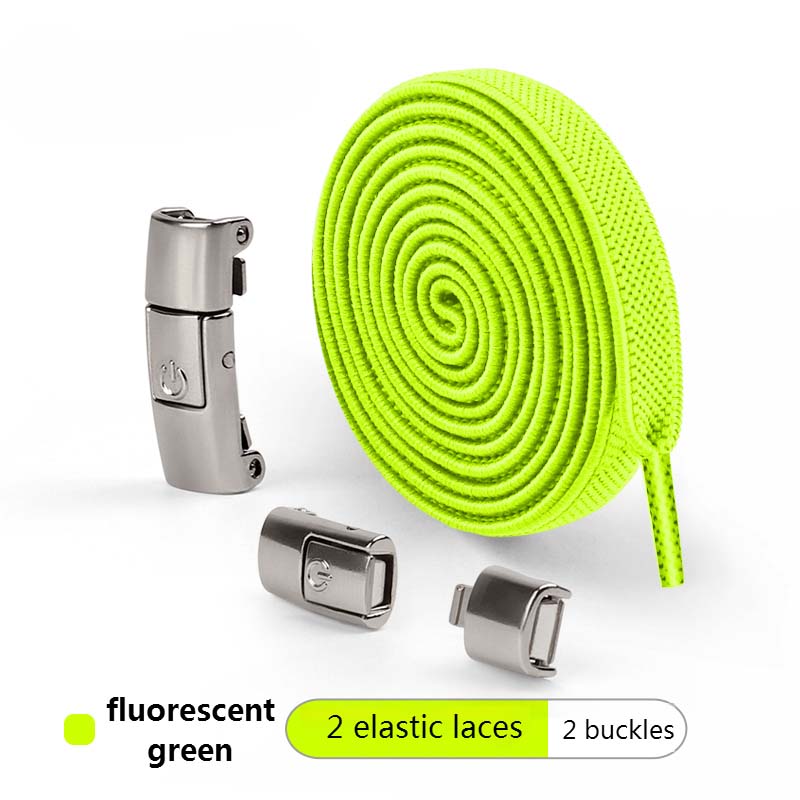 Press Lock Elastic Shoelaces, 8MM Widened Flat No Tie Sneaker Laces for Kids and Adults