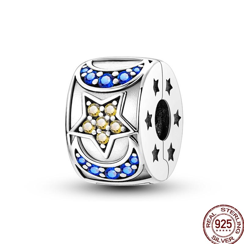 Genuine Copper Clasp Closure Cz Pave Clip Charms Daisy Bead Stopper Safety Chain Accessory Fit 3Mm Bangle Bracelet Fine Jewelry Clip