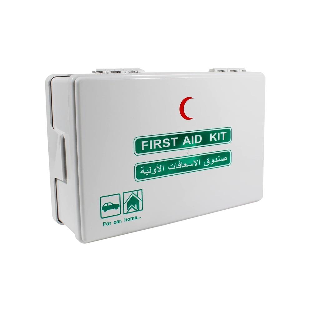 

Heavy-Duty Automotive First Aid Kit ABS Hard Case with Wall/Vehicle Mount – For Cars Vans Trucks – Ideal for Roadside Emergencies – Covers 15-20 Peop