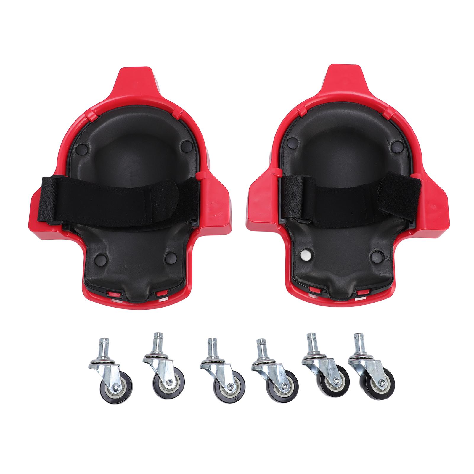 

1 Pair Knee Creepers with Casters 360 degrees Turn Rolling Knee Pad for Tile Installation Masonry Car