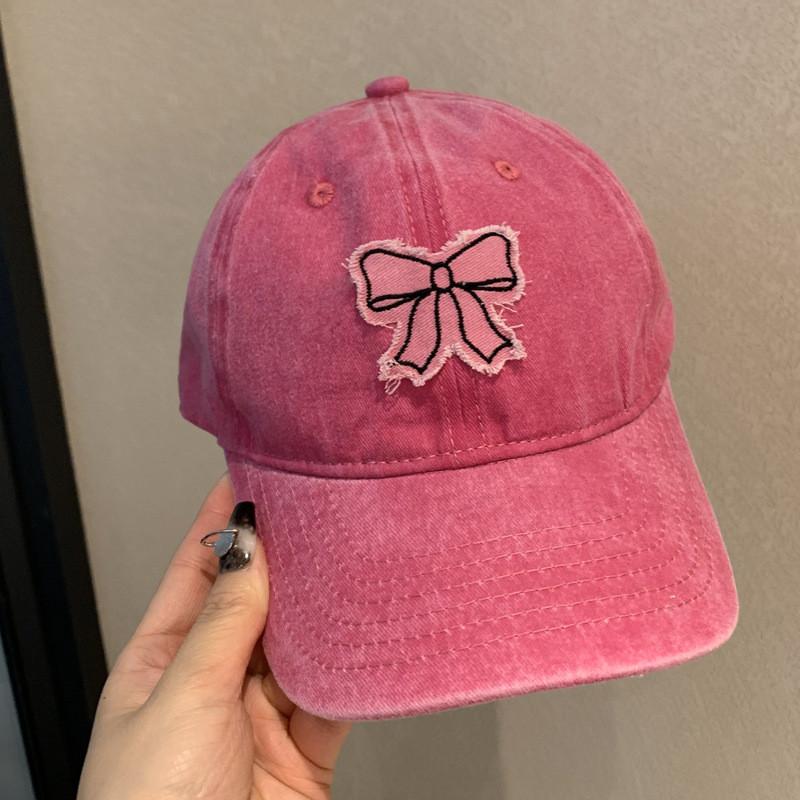 Baseball Cap Peaked Hat Bow Pattern Uv Protection Breathable Quick Dry Gift
