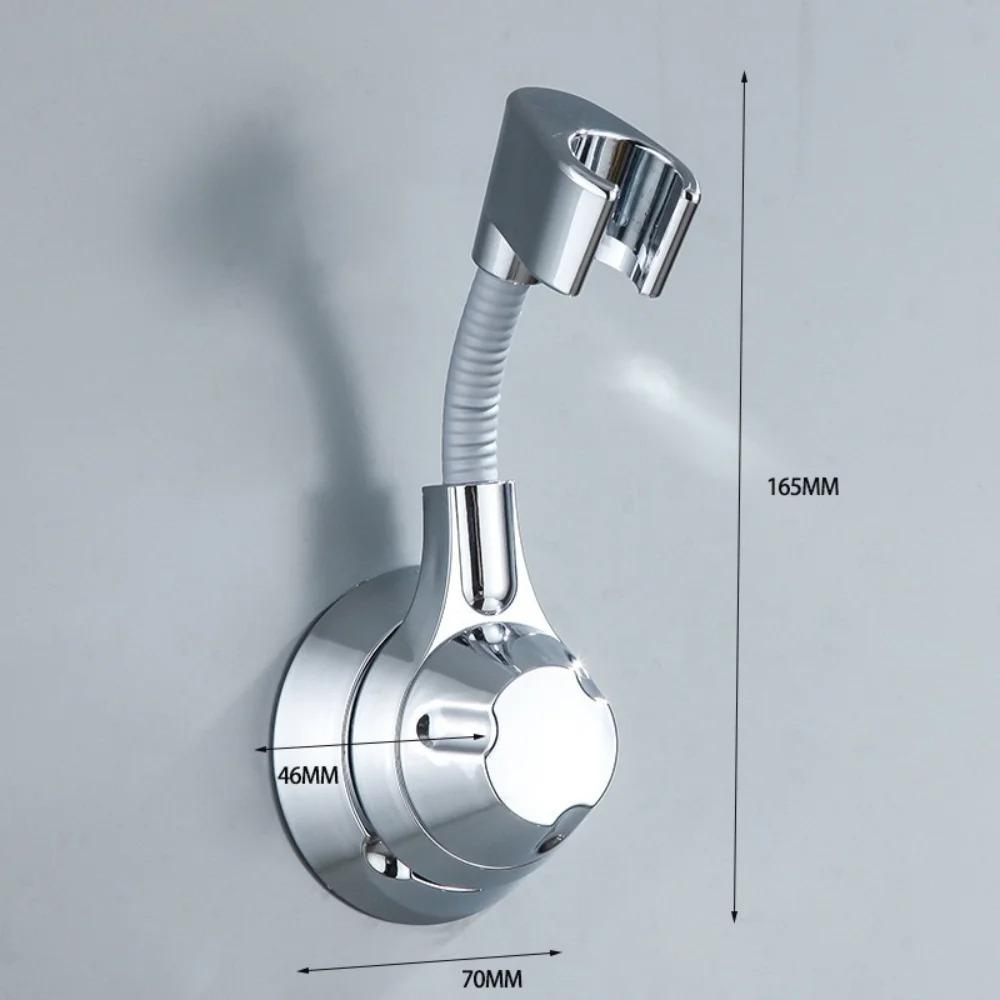 No Drill Shower Head Holder Adjustable Universal Showerhead Bracket with Adhesive Sticker Bathroom Wall Mount Accessory