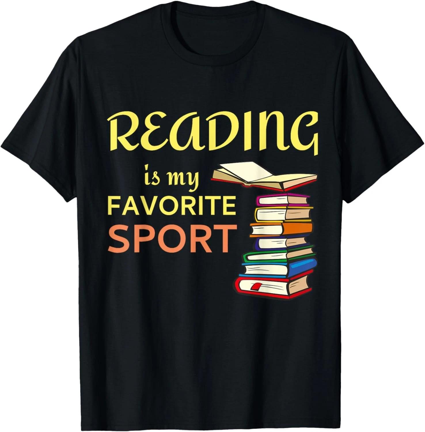 Funny T-Shirt Reading is My Favorite Sport for Book Lovers Gift Unisex T-Shirt M