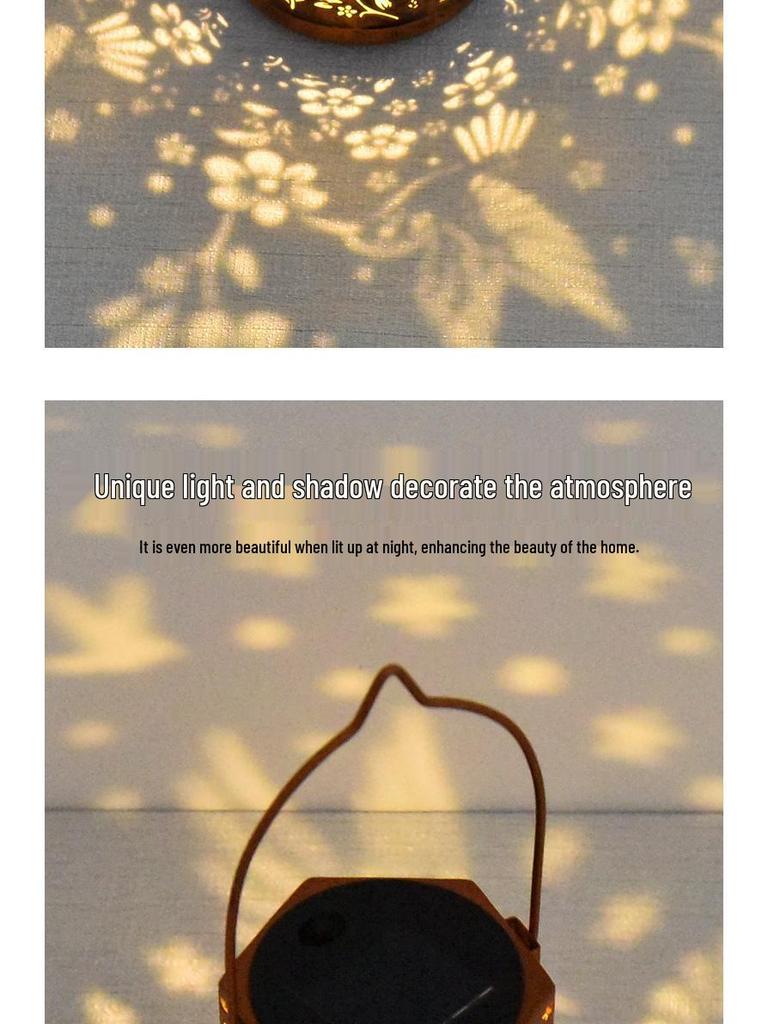 Kolibri Solar Laterne für Außen: Wasserdichtes Schmiedeeisen Hohldesign für Innenhöfe