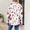 Women's Shirt Blouse Christmas Print Button Long Sleeve Casual Basic Shirt Collar Regular Top