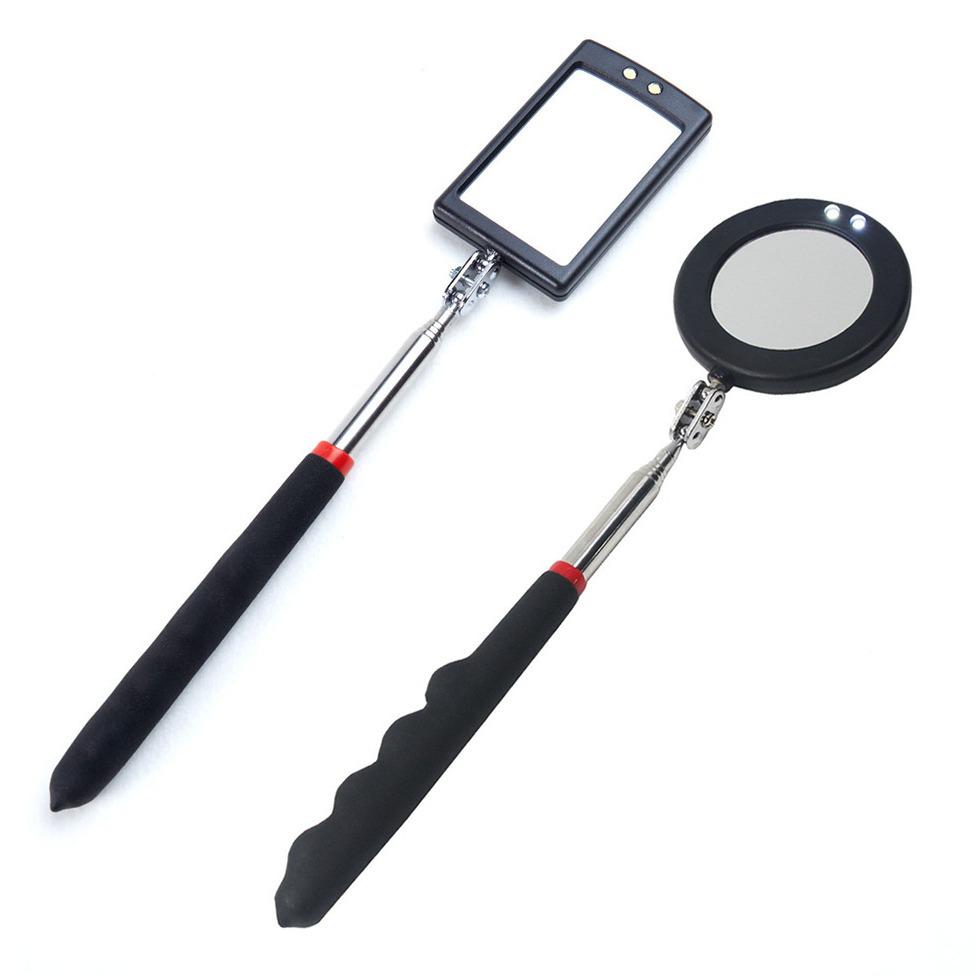 Universal Telescopic Undercarriage Inspection Mirror with Light for Car Repair