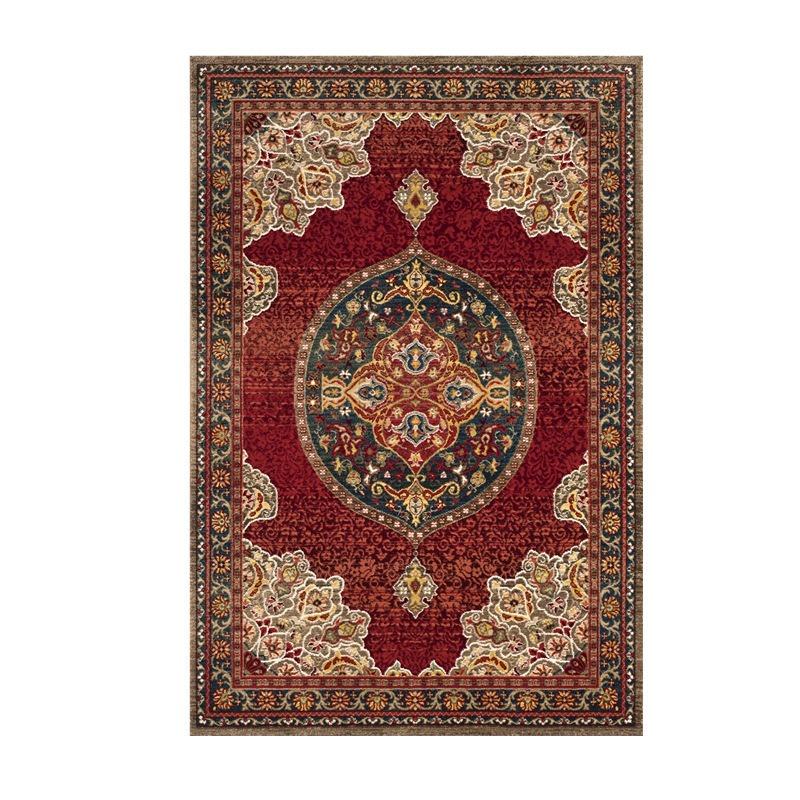 Retro Europe Persia Ins Carpet Non Slip Rug for Living Room Sofa Bedroom Study Kitchen Entrance Door Mat Light Luxury Decor