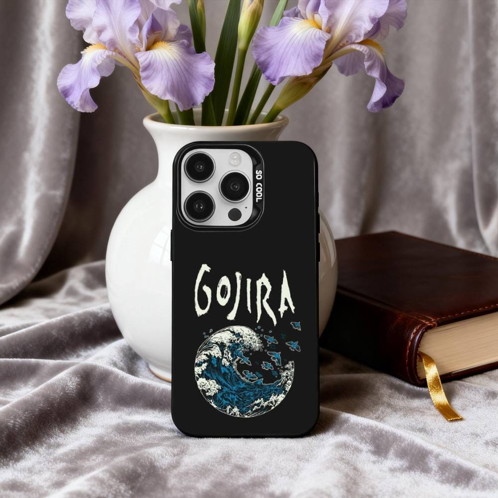 

G-Gojira-A F-Fortitude-E Band Phone Case For iPhone17,16,15,14,13,12,11 Plus,Pro Max Black Candy silver phone case iPhone17