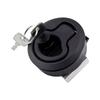 2" Flush Pull Slam Latch With Lock for RV Boat Marine Deck Hatch Door Plastic Black Universal