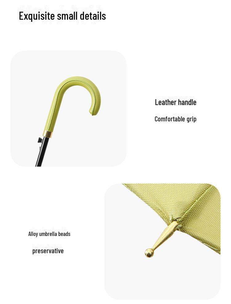 Women's 24-Rib Large Waterproof Umbrella, Wind-Resistant, Sunny/Rainy Use, Car-Mounted with Long Handle