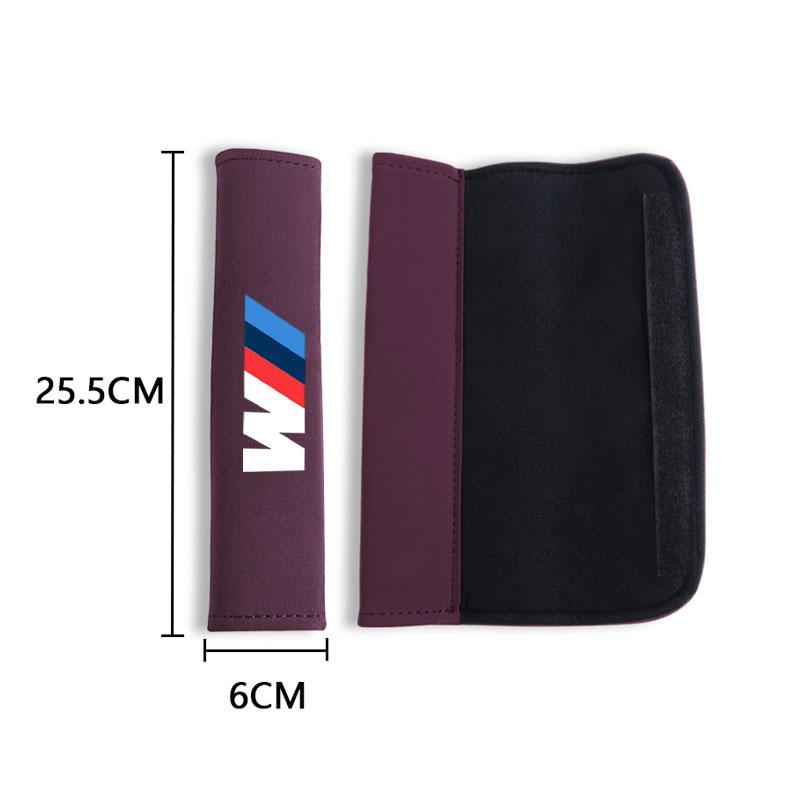 MZFK7 Car Shoulder Cover Cushion Seat Belt Pad Auto Pad For BMW M Power X1 E84 X3 F25 X5 E53 X6 E71 Ix3 I3 320i 330d M4 1 3 5 Series
