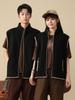 Customized Logo Fleece Vest for Education and Training Institutions - Stand-up Collar Sleeveless Outerwear