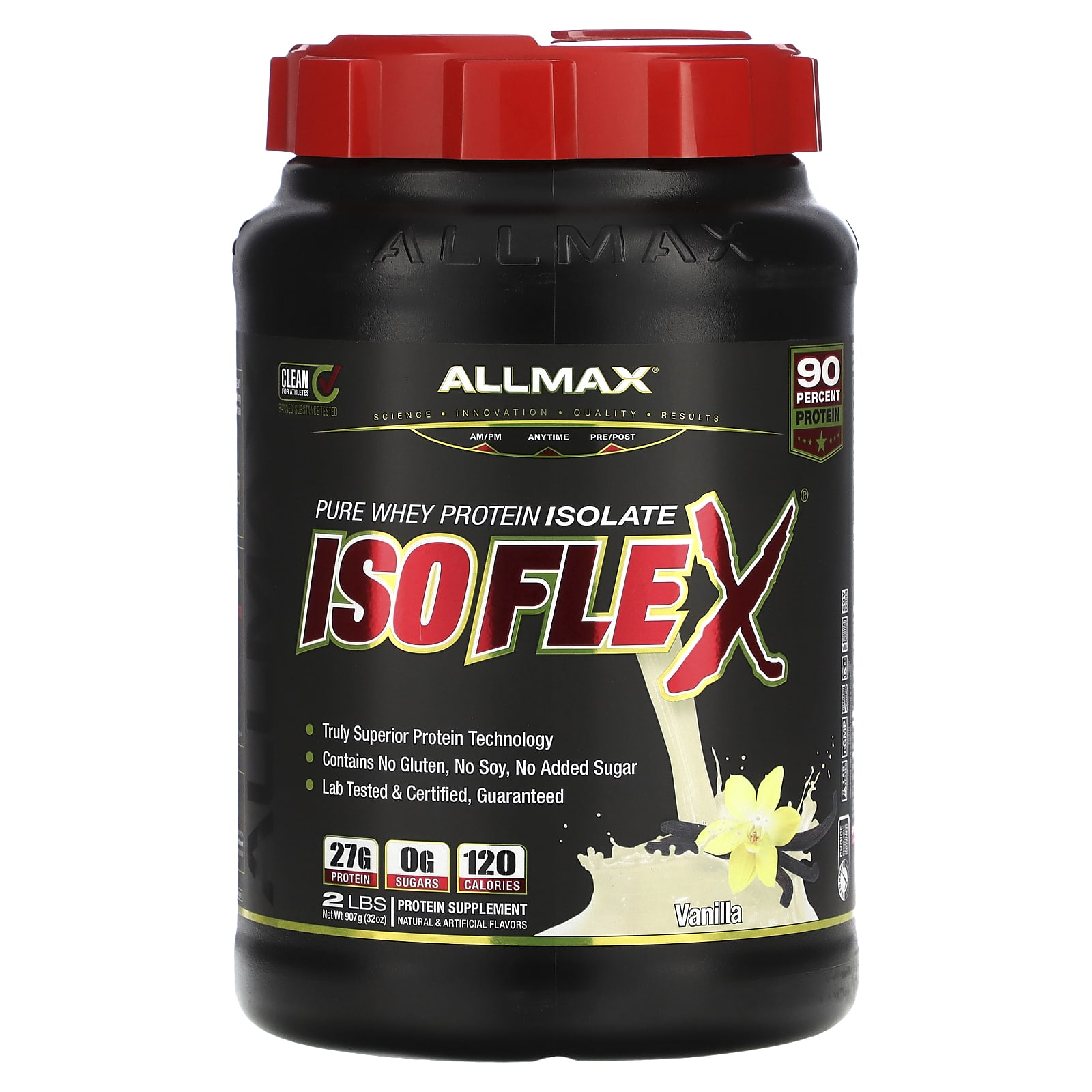 

ALLMAX, ISOFLEX®, pure whey protein isolate, vanilla flavor, 2 lb (907 g)
