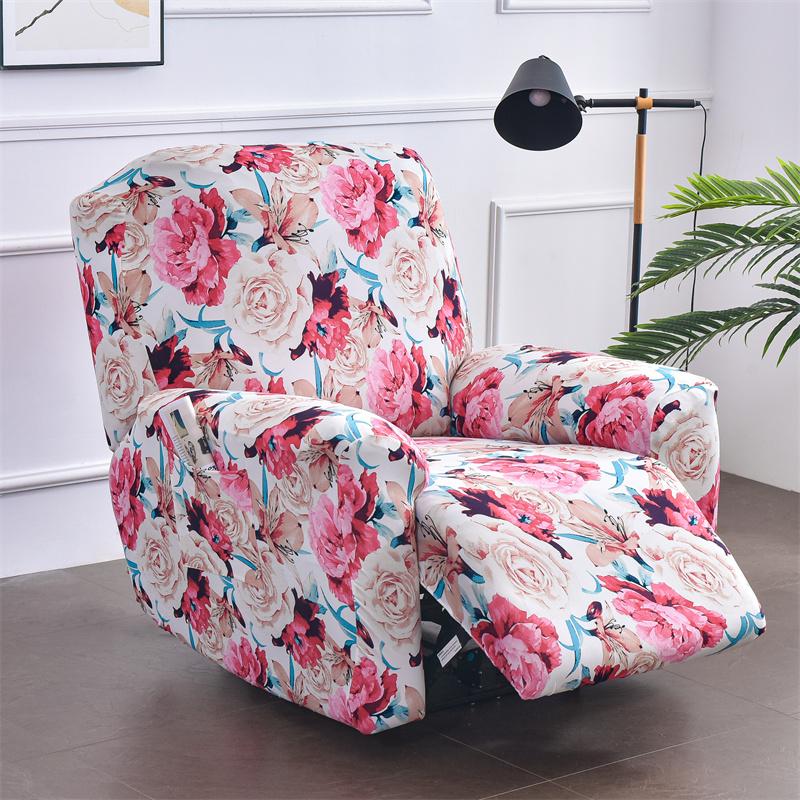1-Sitzer Split Sofabezug Schmutzabweisend Stretch Couchkissen Lazy Boy Relax Floral Liegesofa Überwurf für Wohnzimmer Zuhause