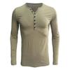 Men's Casual Solid-Color Slim-Fit  Long-Sleeve Base Layer Top