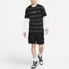 Nike Logo Stripe Round Neck Breathable Casual Sport Short Sleeve Drop Shoulder T-Shirt Men Tops Black DQ1117-010