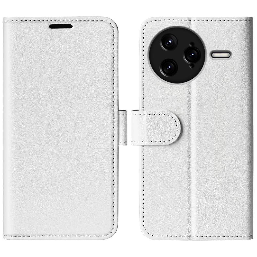 

For Xiaomi Poco F7 Ultra 5G/Xiaomi Redmi K80 Pro 5G Case Crazy Horse Texture Stand Leather Phone Cover White