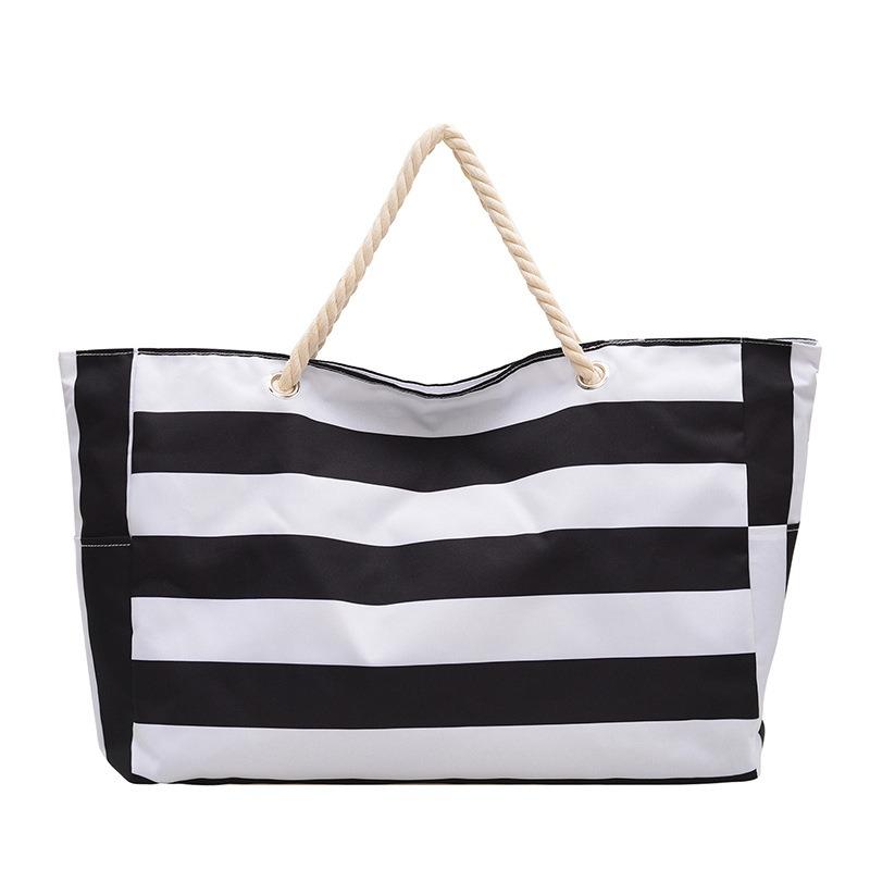 Petit sac bandoulière rayures fraîches grande capacité pour femme nouveau sac en toile loisirs étudiant sac de cours sac fourre-tout