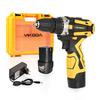 Cordless Dual-Speed Lithium Electric Drill with Power Display, Rechargeable Screwdriver, and Multifunctional Pistol Design.