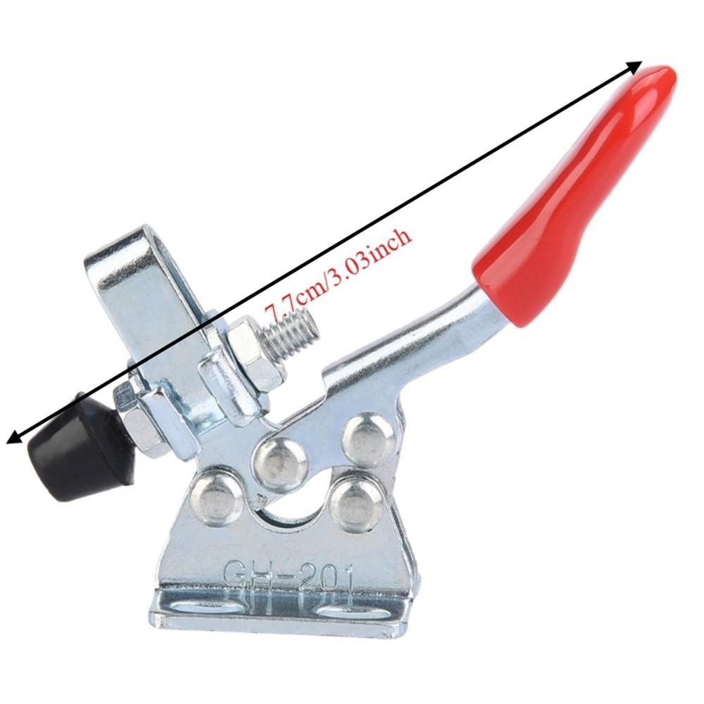 5 Pcs Silver Toggle Clamp Antislip Handle Vertical Type Clamp Quick Horizontal Clamp Hand Tool Use