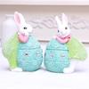 Hand Paint Resin Rabbit Figurine Desk Decoration With Unique Eggs Designs Rabbit Statues For Home Or Offices Space