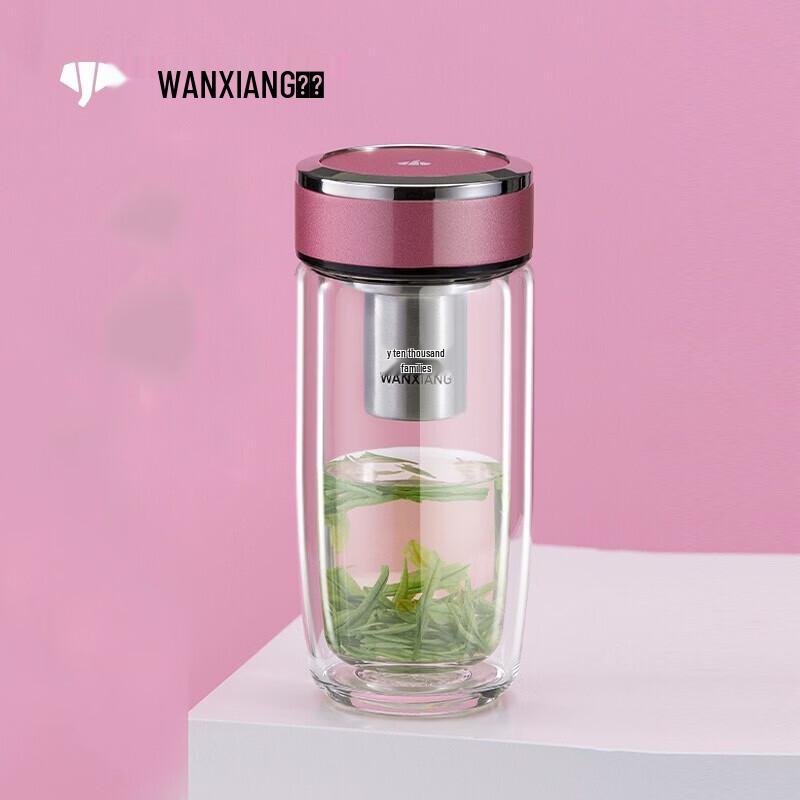 WANXIANG Double-Wall Insulated Glass Tea Cup