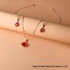 Wish Fashion Women's Blue, Green & Red Teardrop Necklace & Earrings Set