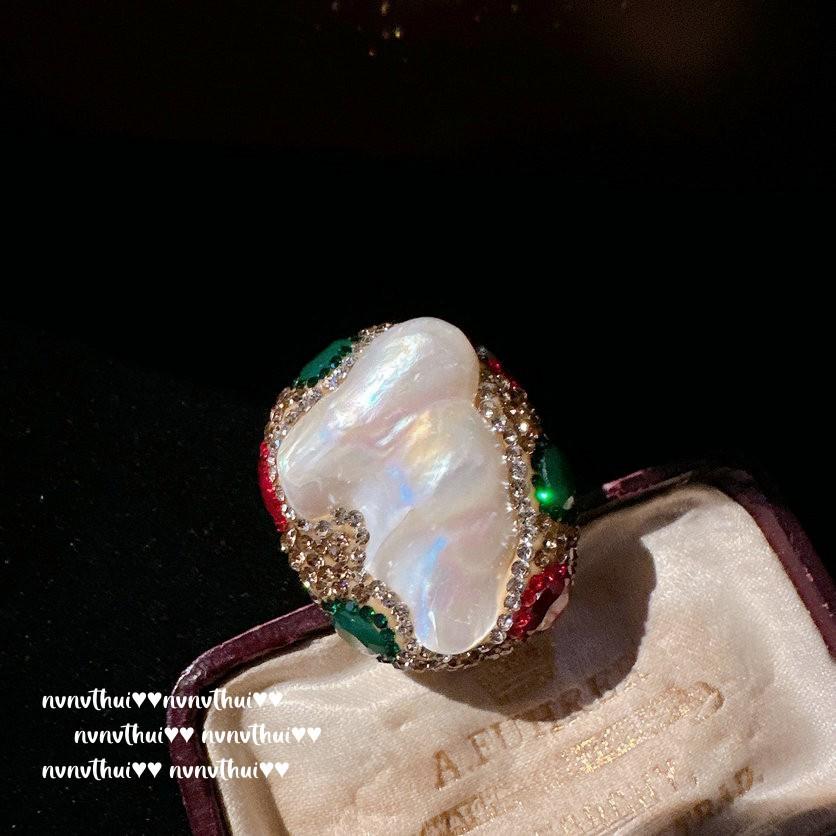 Yuji Colorful Wheat Ear Gem Pearl Necklace, Mermaid Tears, Baroque Pearl Rainbow Zircon Sweater Chain