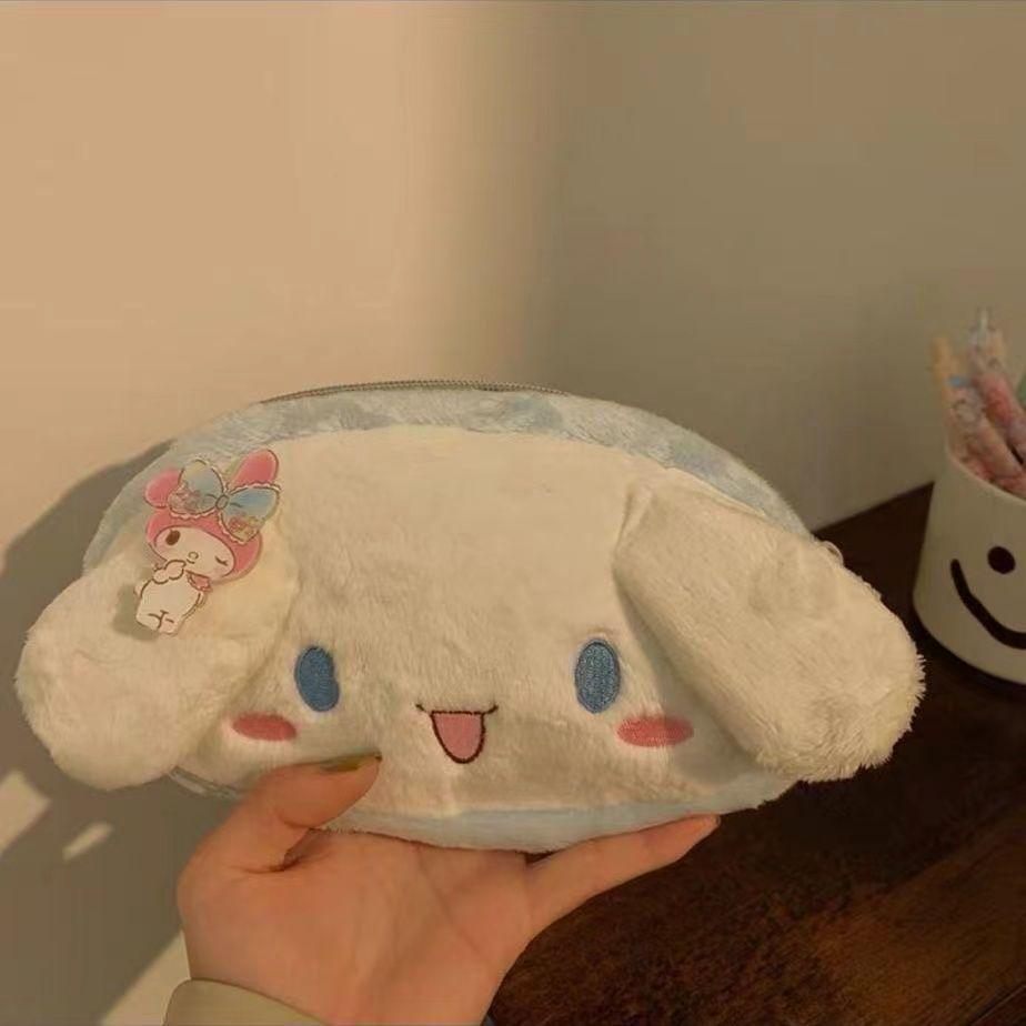 Japanese Cartoon Girl Large Capacity Plush Pacha Dog Pencil Case for Junior High Students