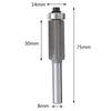 Double Bearing Flush Trim Router Bit with 8mm Shank for Woodworking Anti Kickback Design and Enclosed Lubricated Bearing